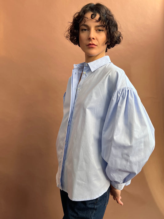 Dropped shoulder Korean shirt with ruching