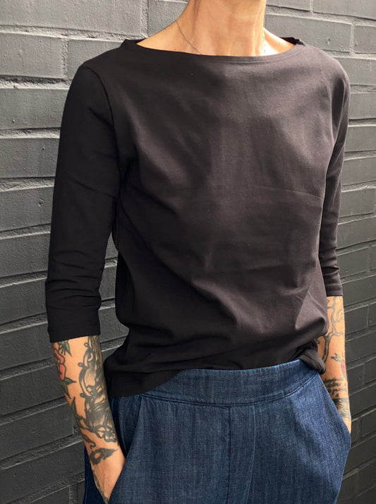 Cotton boat neck T-Shirt