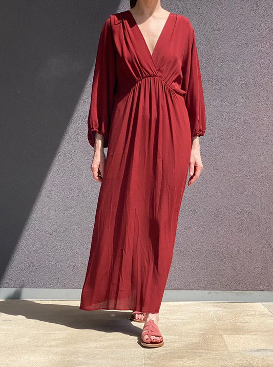 Cross-neck dress
