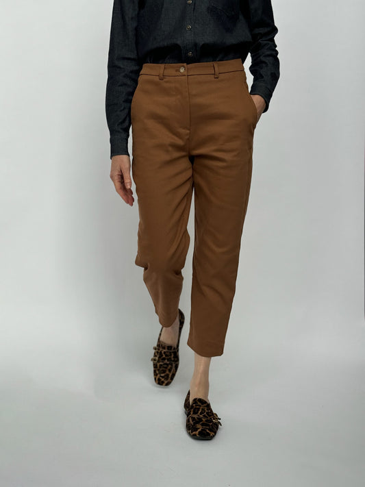 Cotton stretch drill trousers