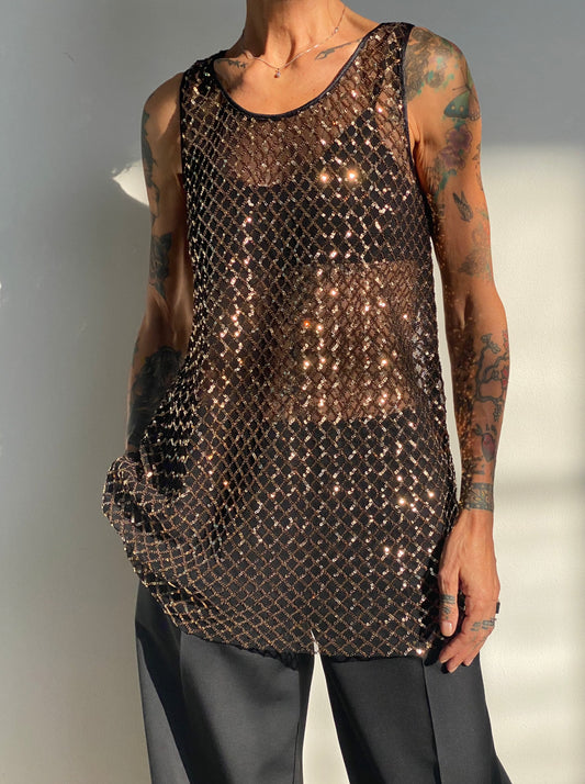 Sequin tank top