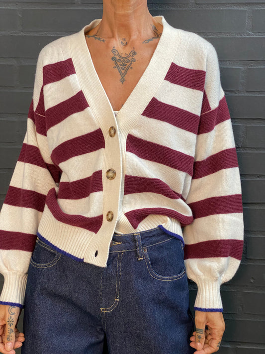 Cardigan a righe