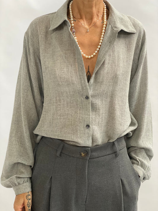 Wool and viscose shirt