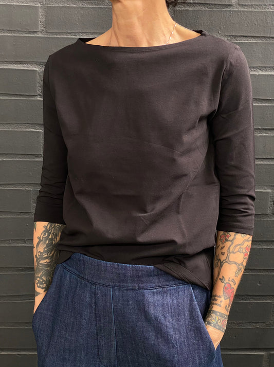 Cotton boat neck T-Shirt