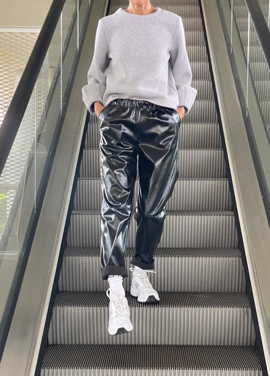 Faux leather pants