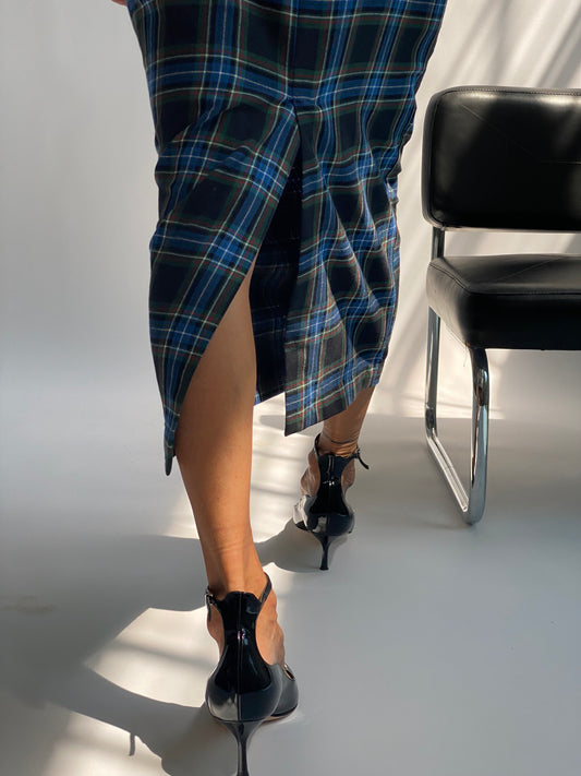 Gonna longuette tartan