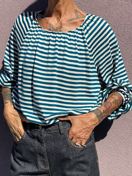 Blusa in jersey a righe