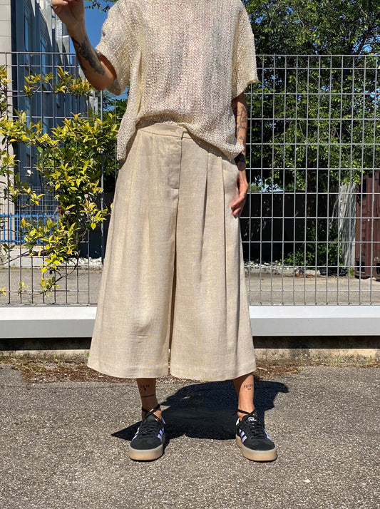 Linen pant skirt