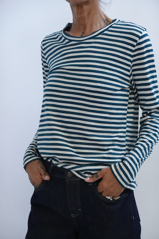 T-shirt boxy a righe