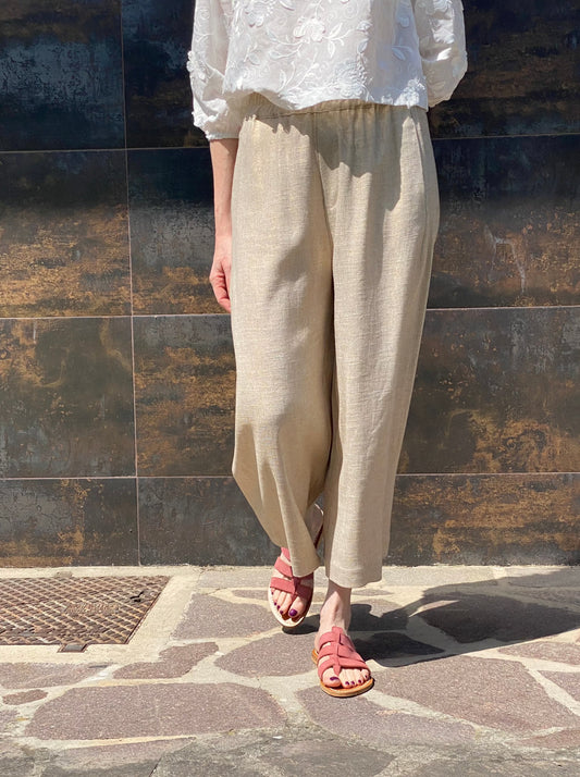 Linen culotte pants