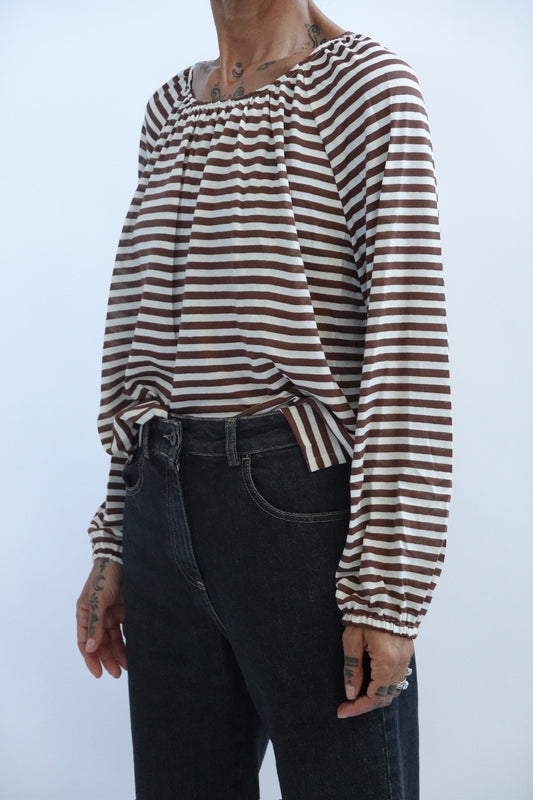 Blusa in jersey a righe