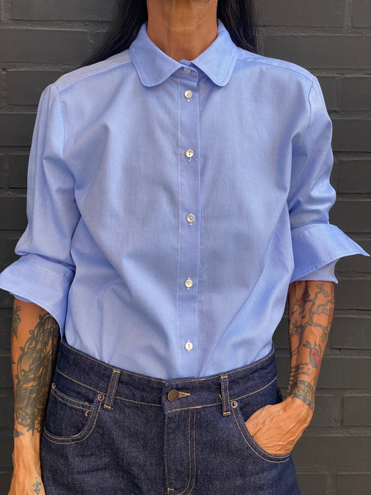 Camicia colletto tondo in oxford