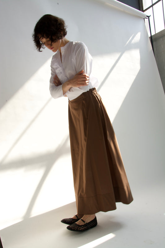 Long skirt in lightweight cotton
