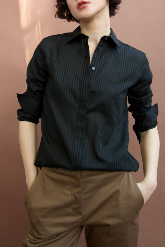 Men's striped cotton shirt