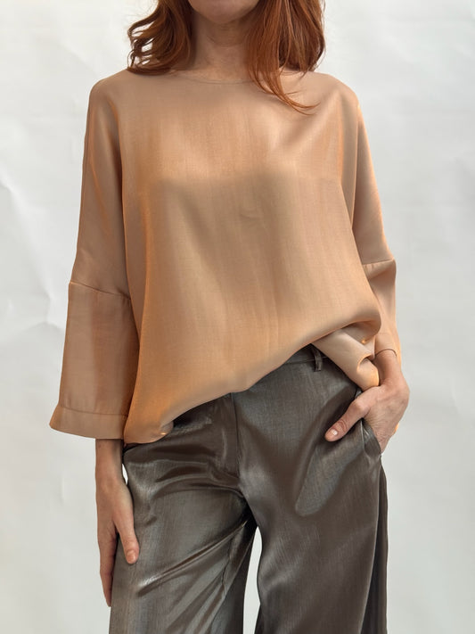 Oversized iridescent blouse