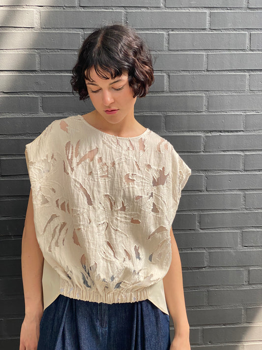 Blusa con elastico devorè