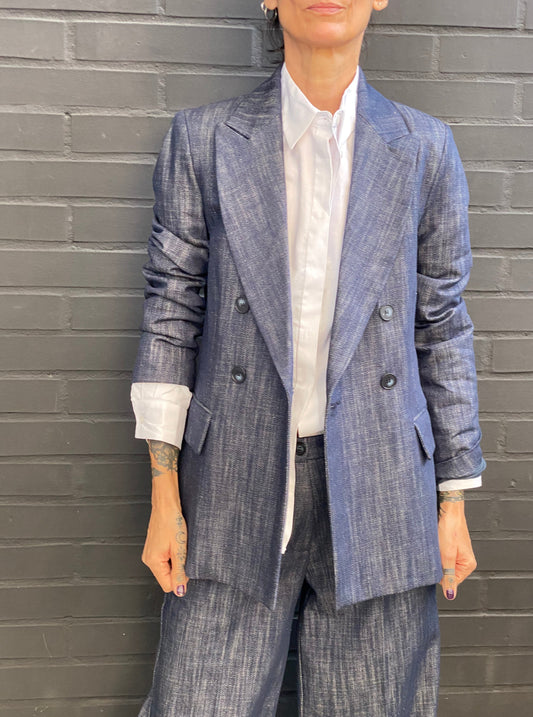 Giacca doppio petto in denim