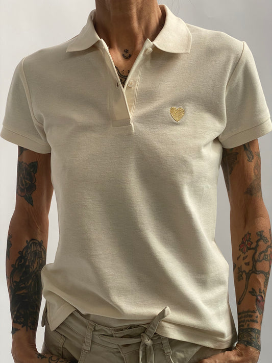 Polo in piquet con ricamo