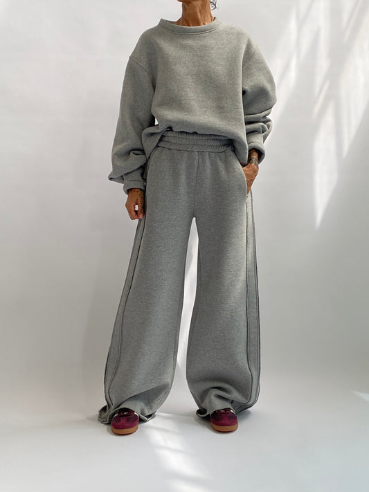 Palazzo pants in sweatshirt fabric