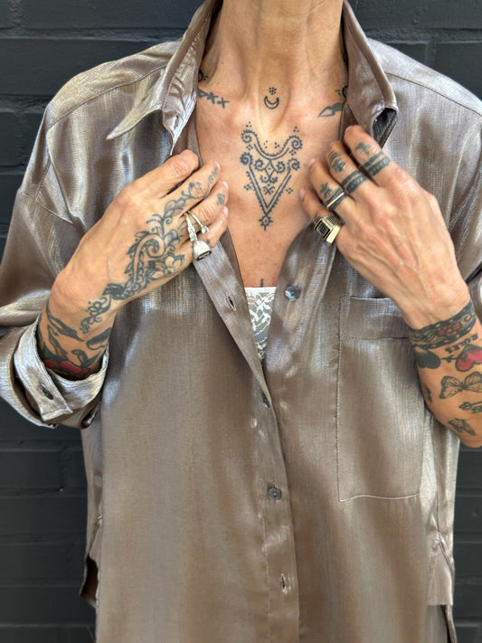 Iridescent overshirt