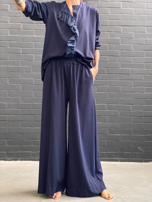 Fluid jersey trousers