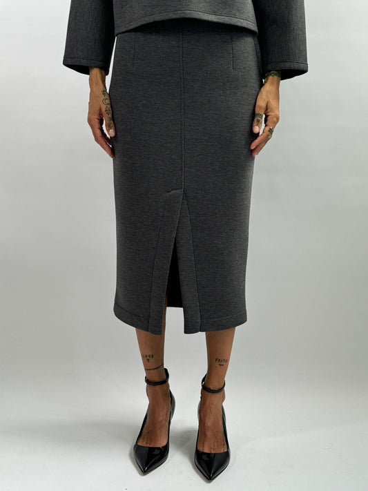 Neoprene pencil skirt