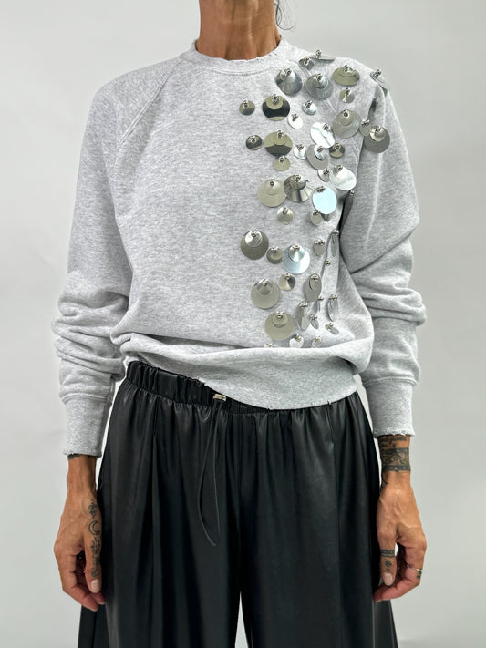Felpa con macro paillettes
