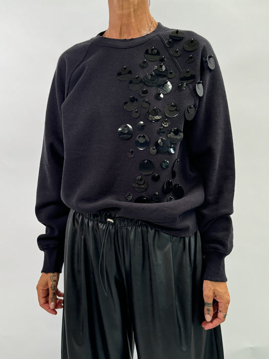 Felpa con macro paillettes