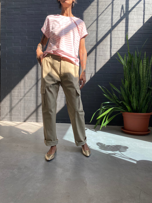 Cotton drill cargo pants