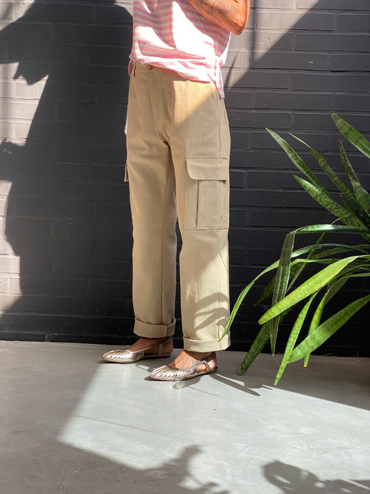 Cotton drill cargo pants