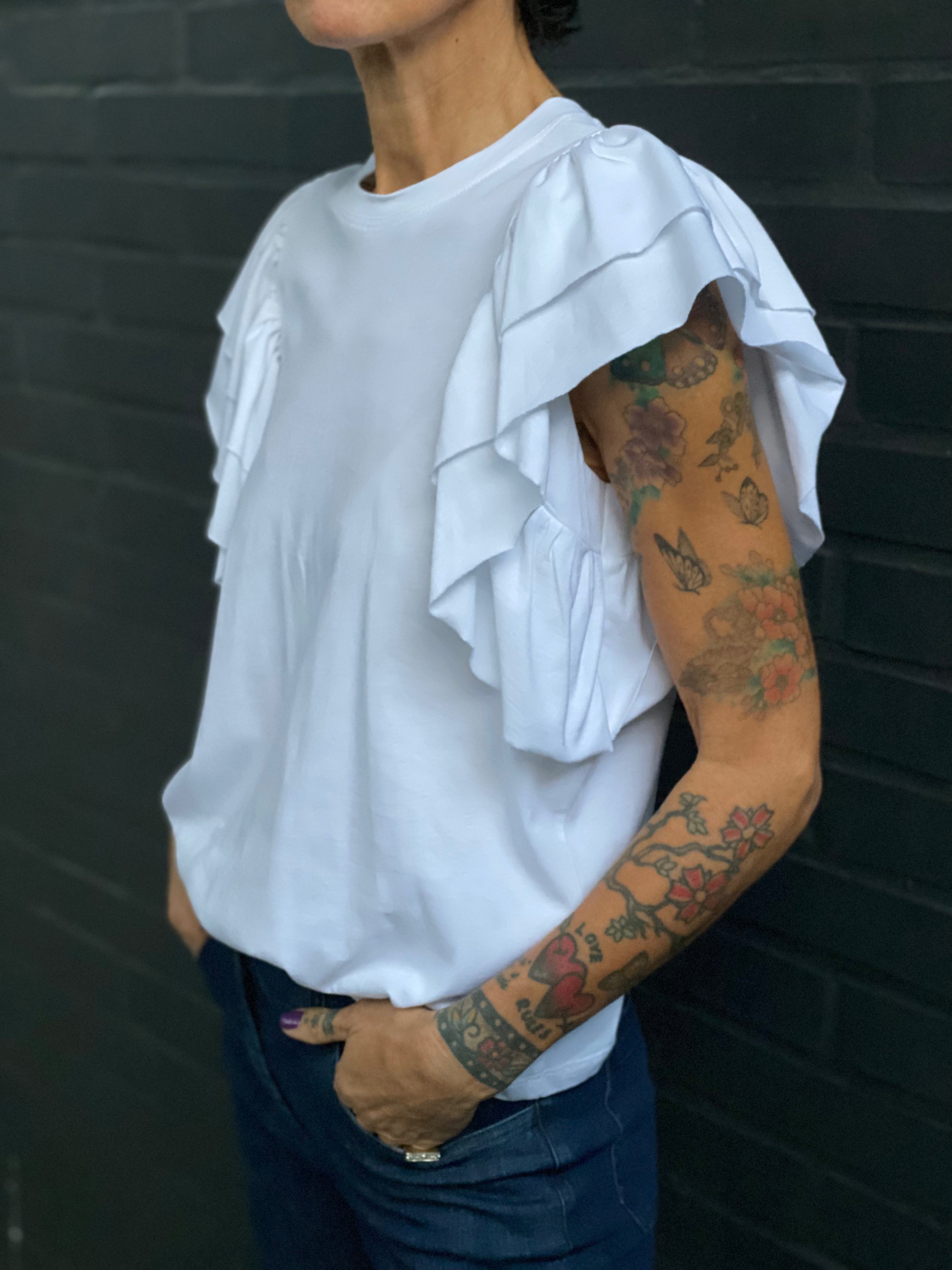 T-shirt Con Collo A Dolcevita Donna, Bianco | TWINSET Milano - Foto 4