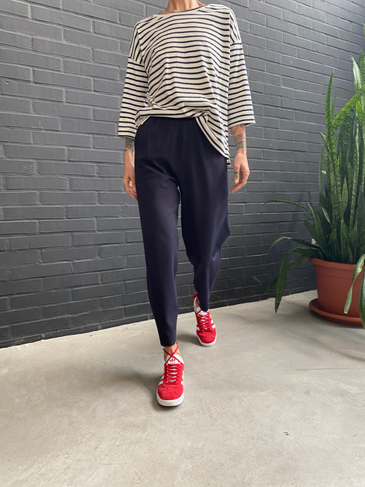 3/4 sleeve striped T-shirt