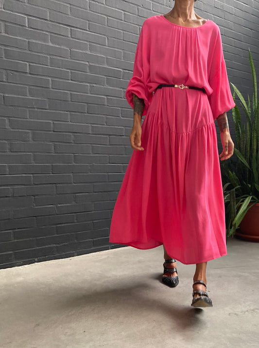 Oversized viscose dress