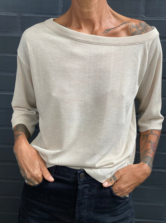 Boat neck sweater