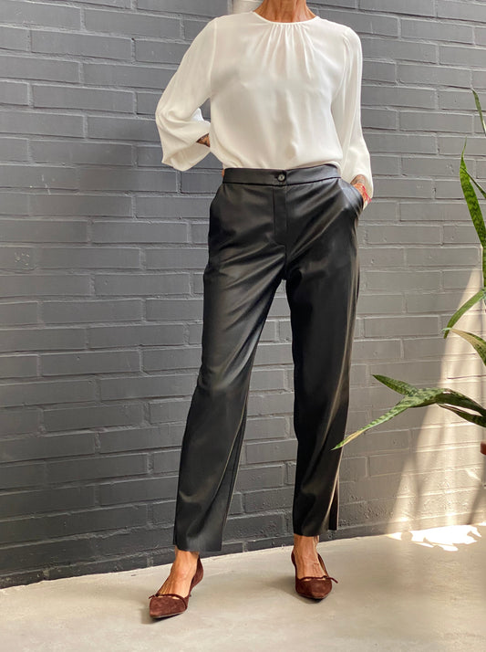 New York pants in faux leather