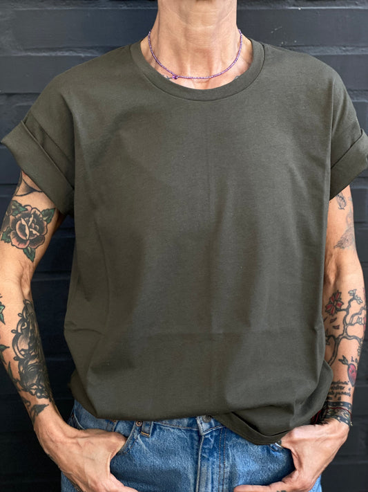 Rolled sleeve T-shirt