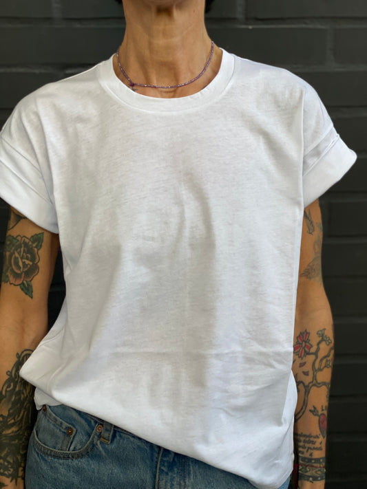 Rolled sleeve T-shirt