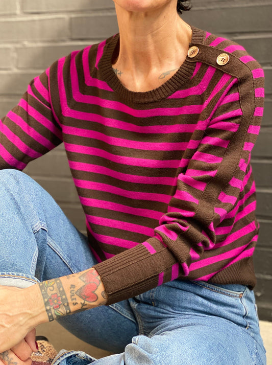 Striped shirt with buttons