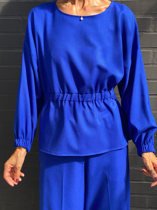 Tunic with elastic waistband