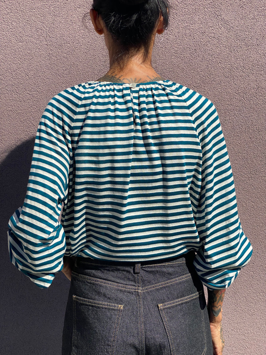 Blusa in jersey a righe