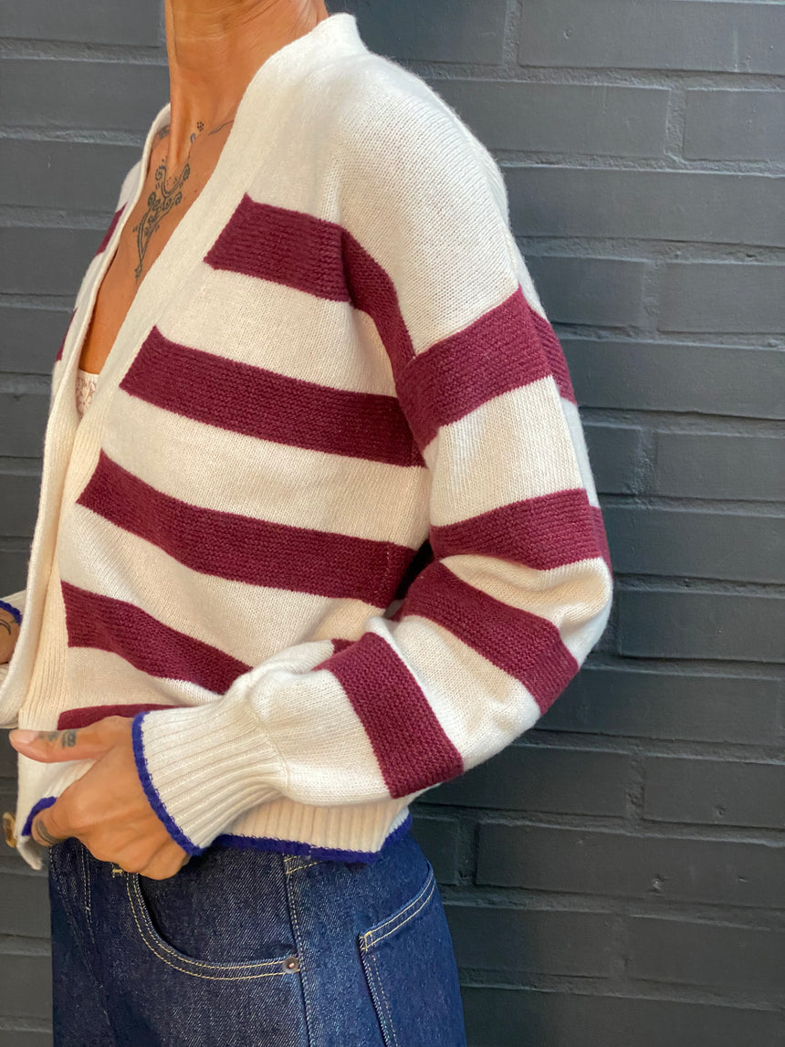 Cardigan a righe