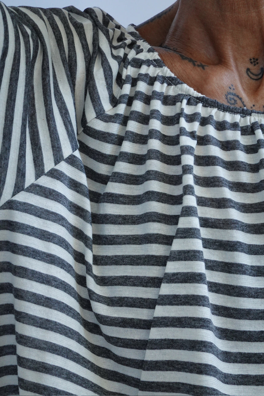 Blusa in jersey a righe