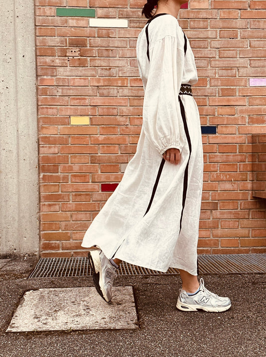 Linen shirt dress