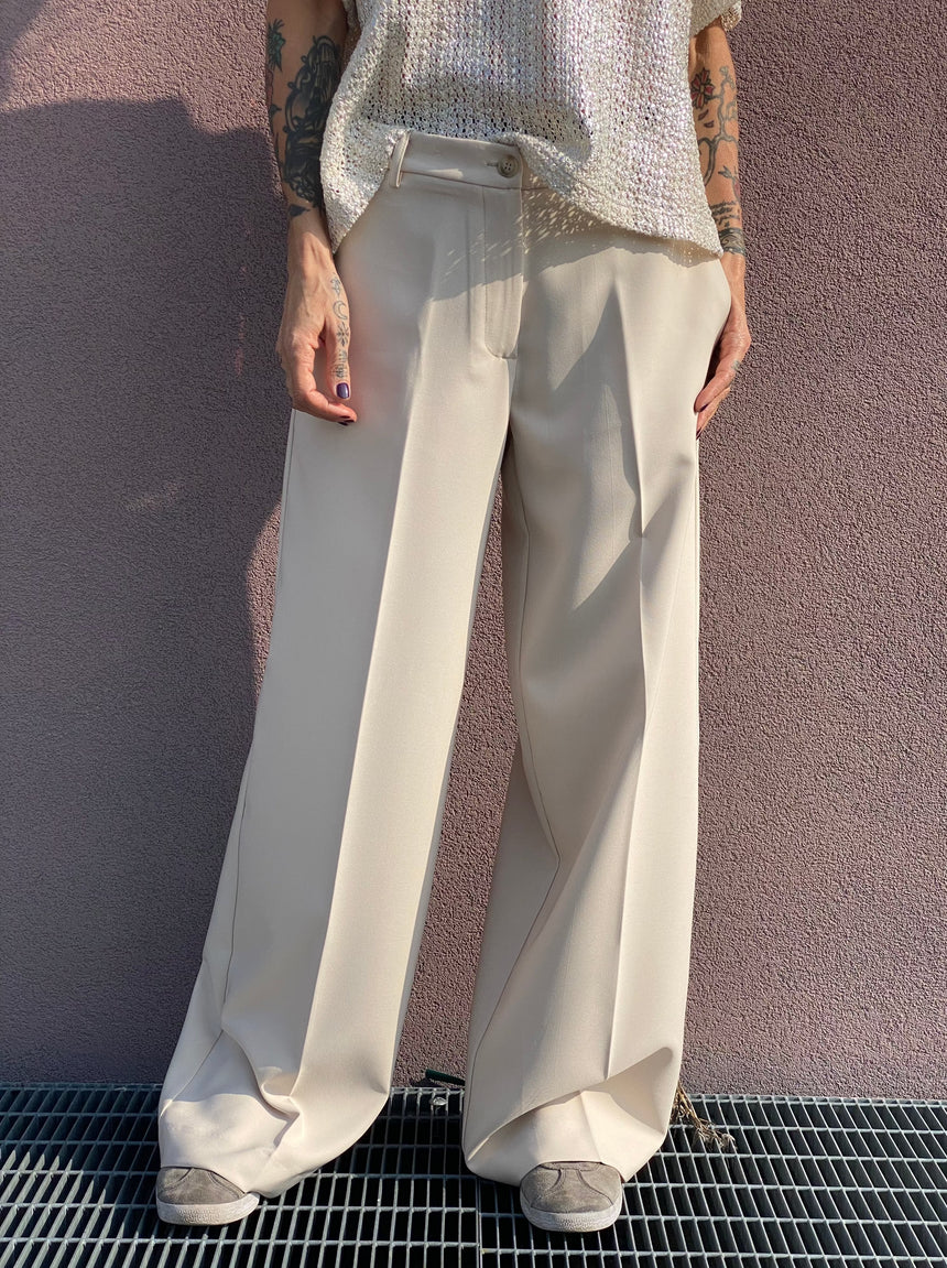 Palazzo trousers in technical fabric