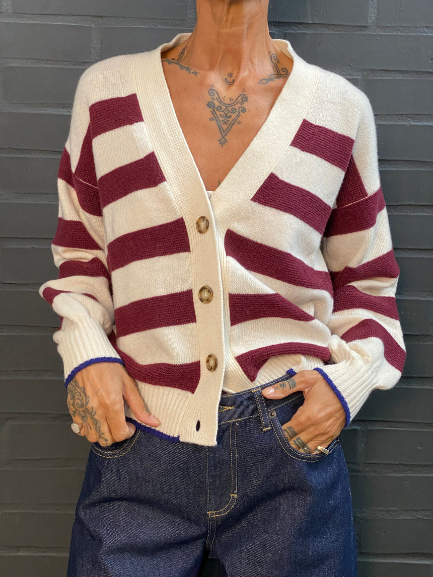 Cardigan a righe