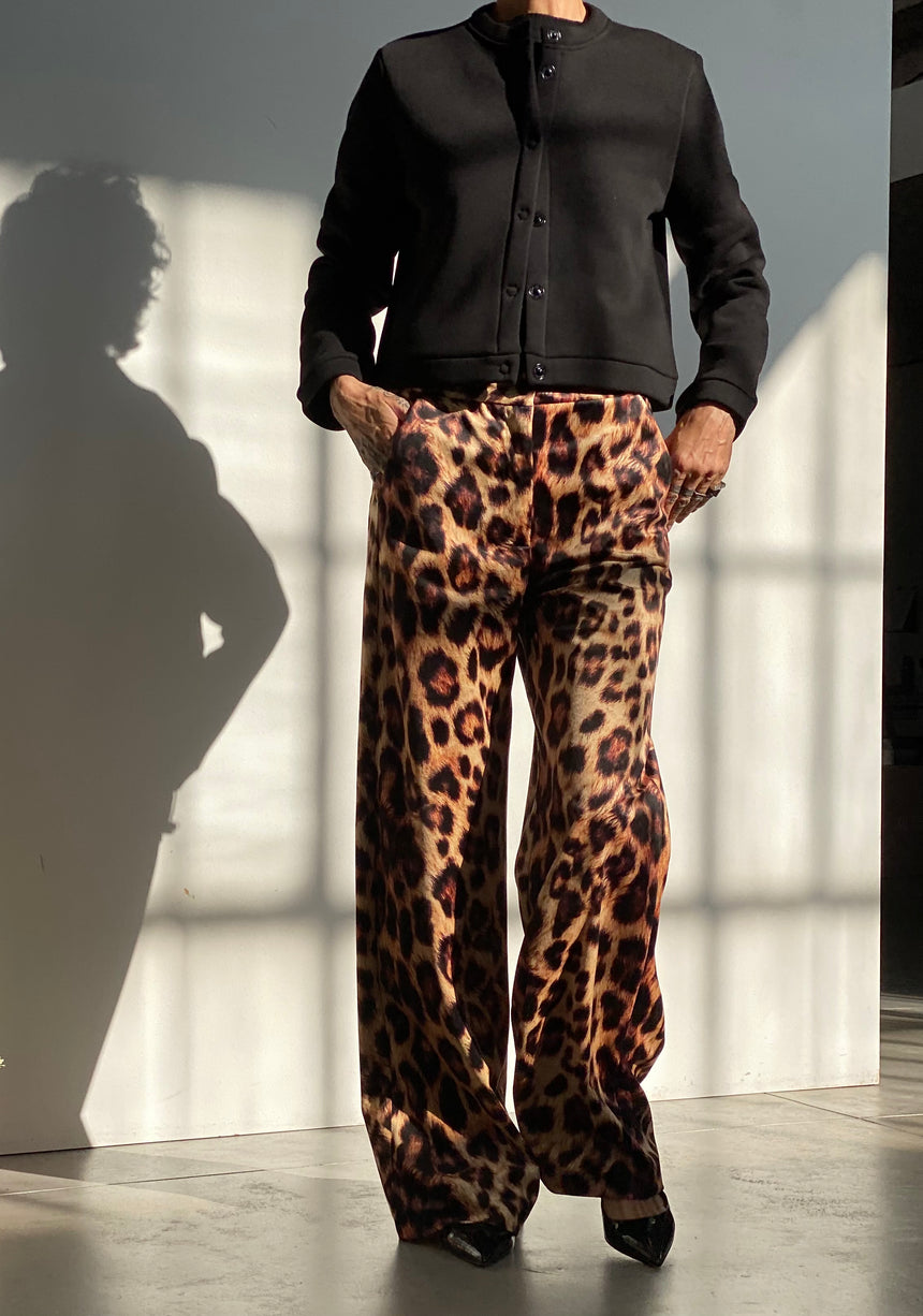 Spotted palazzo trousers