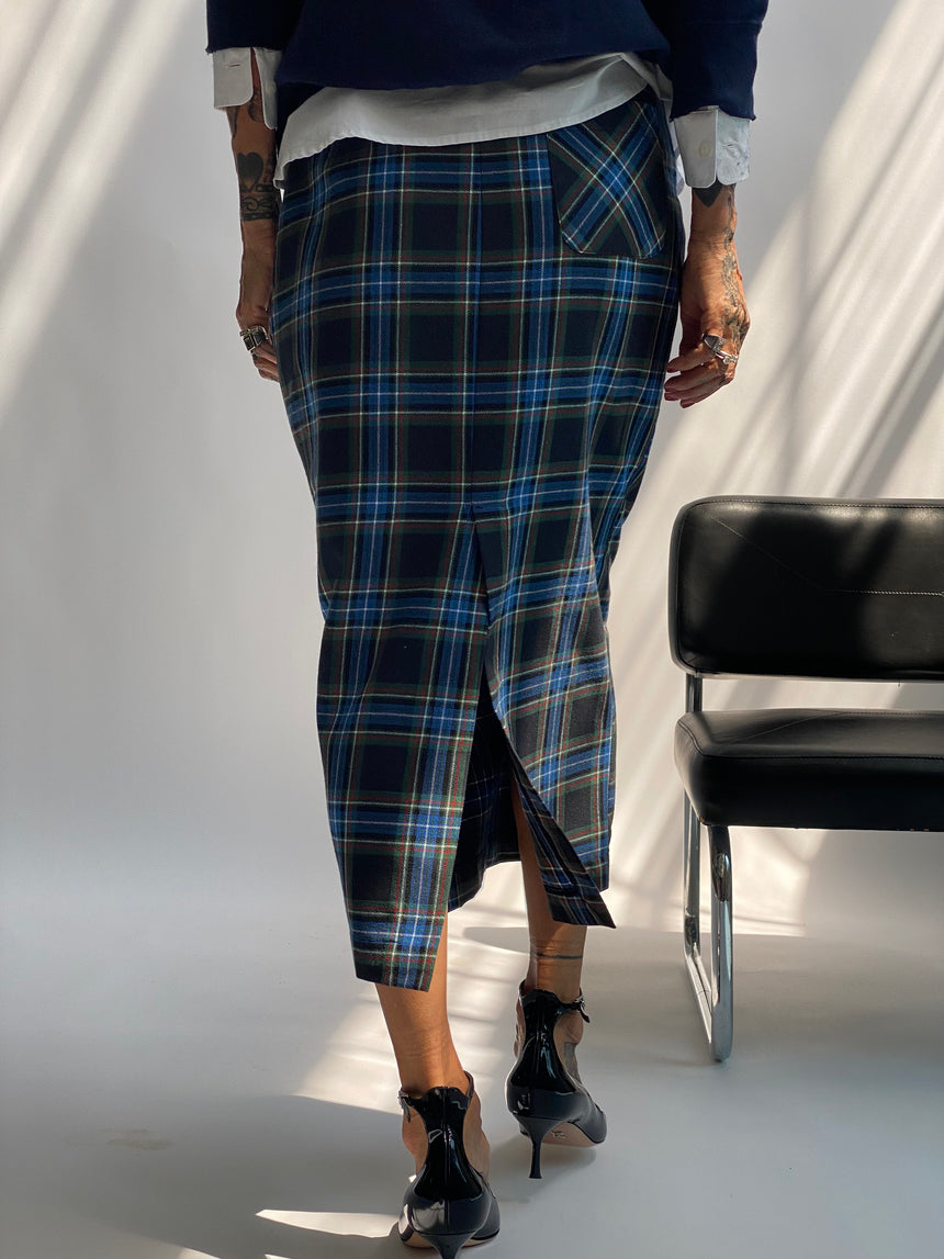 Gonna longuette tartan