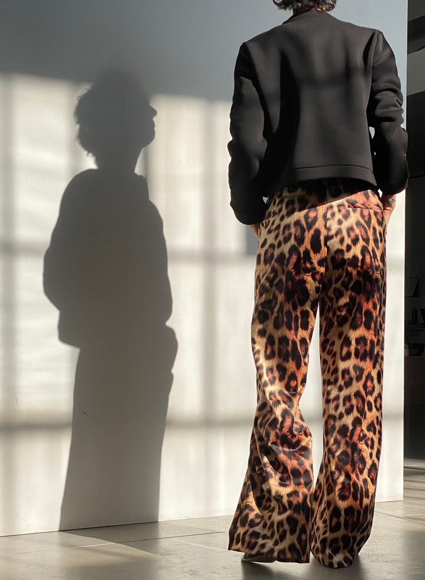 Spotted palazzo trousers