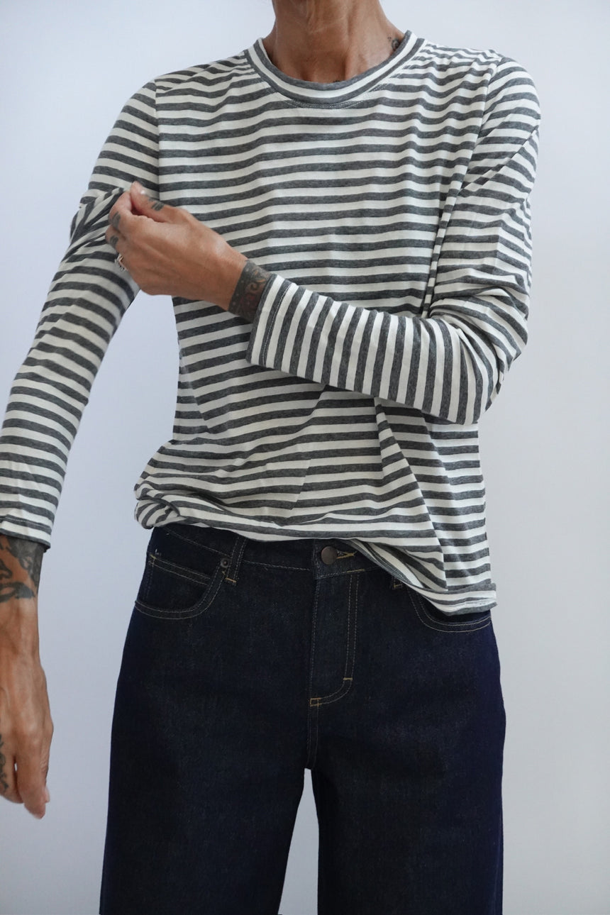 T-shirt boxy a righe