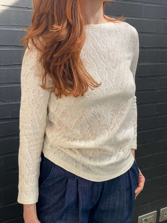 Macramé boat sweater